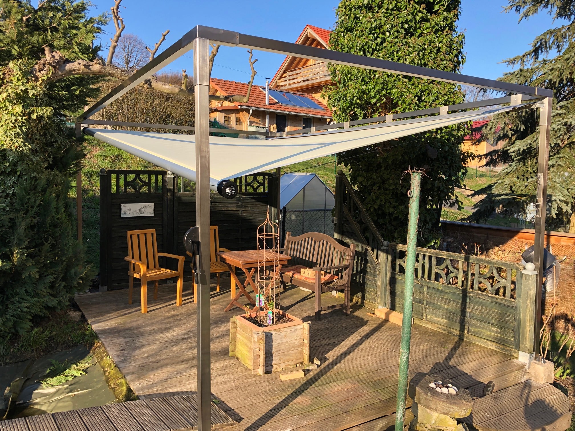 Aufrollbare Unterglas- & Pergola Sonnenschutz - SHADE Structure